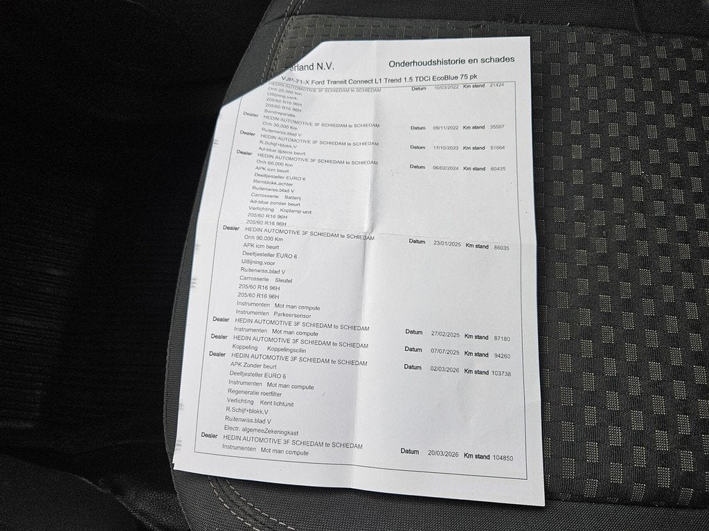 Ford Transit Connect 1.5 EcoBlue L1 Airco Camera Navi Trekh, Gebruikt, Euro 6, 4 cilinders, Wit