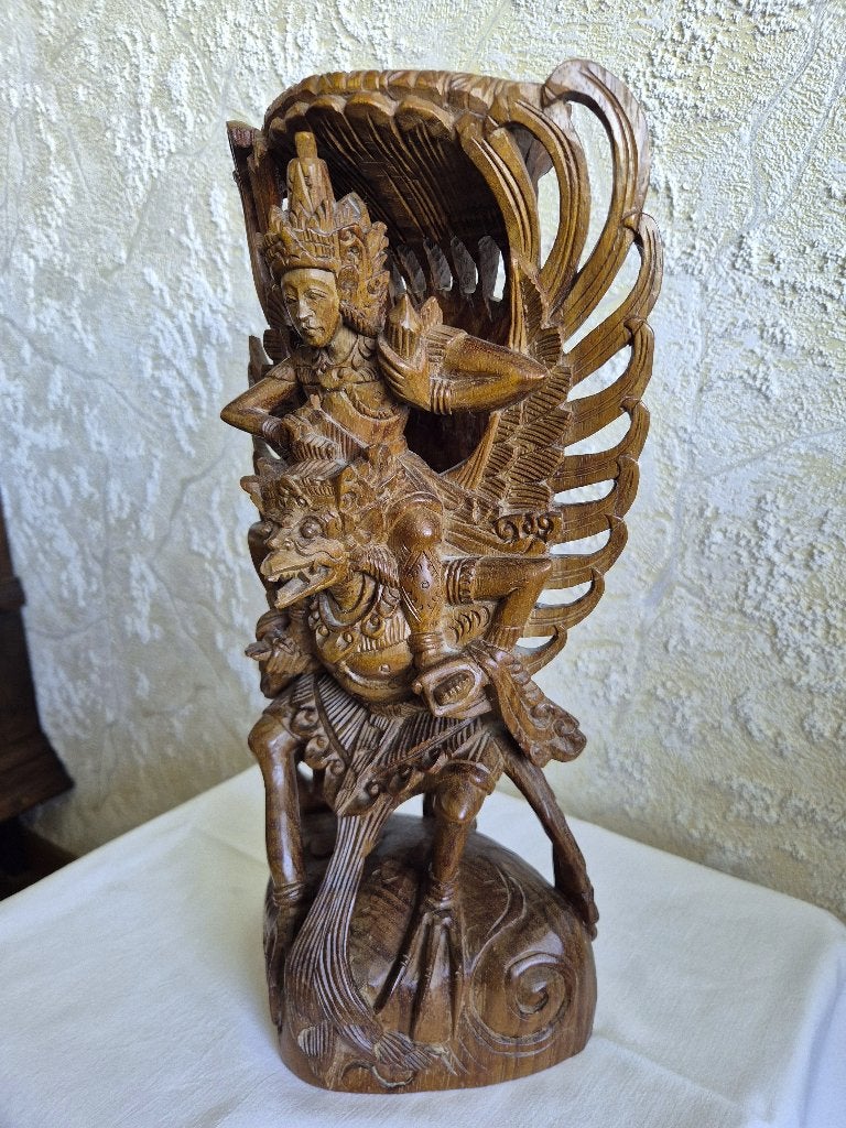 Balinees Houtsnijwerk - Vishnu op Garuda (Indonesië), Ophalen of Verzenden, Hout, Houtsnijwerk
