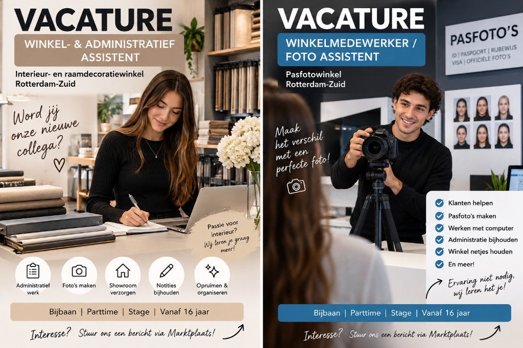gezocht medewerker, Vacatures, Starter, MBO, Variabele uren, Geschikt als bijbaan