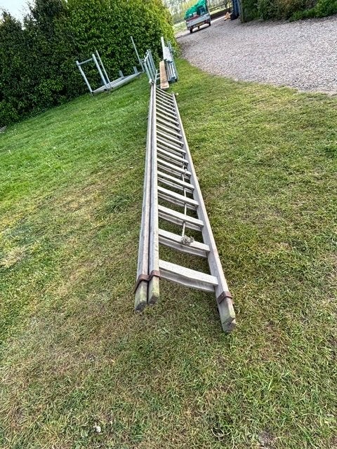 ladder hardhout, Ophalen, Gebruikt, Ladder, Opvouwbaar of Inschuifbaar
