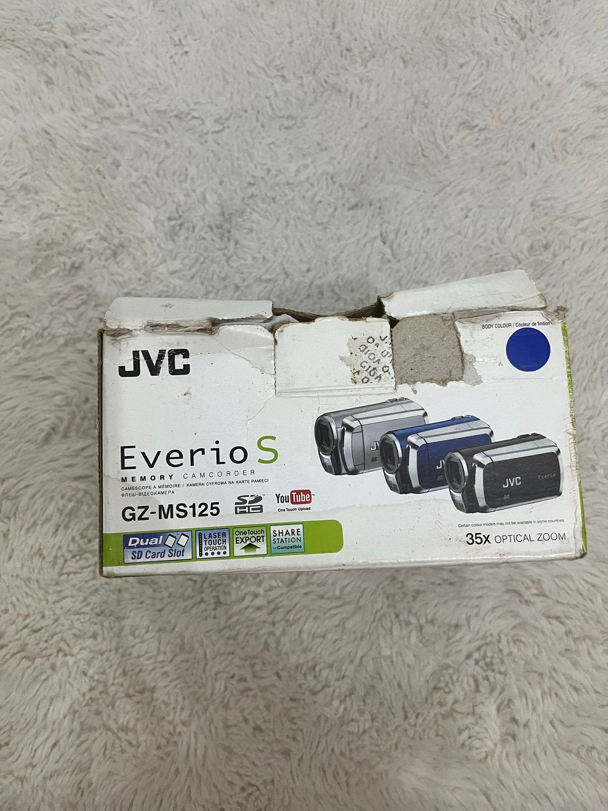 Nieuwe JVC Everio S GZ-MS125 videocamera met accessoires, JVC, 20x of meer, Nieuw, Ophalen of Verzenden