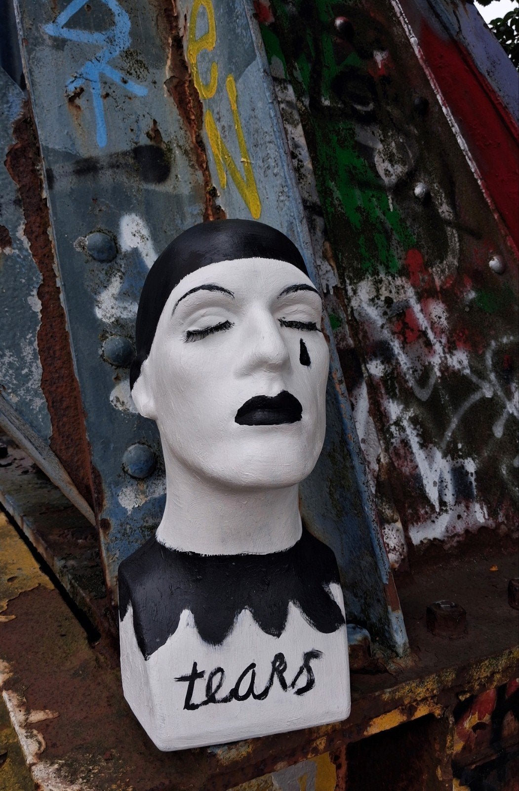 Pierrot/Kunst/Art/Buste/Hoofd, Antiek en Kunst, Ophalen of Verzenden