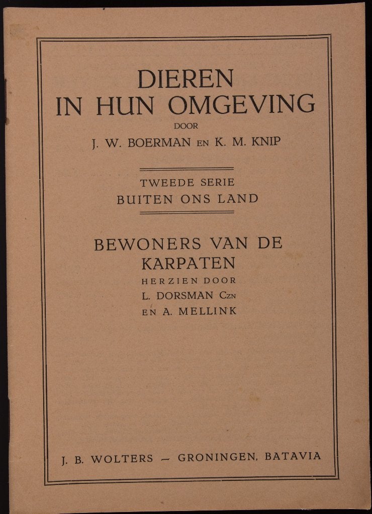 Schoolplaat boekje – Bewoners vd Karpaten  , Ophalen of Verzenden, Natuur en Biologie