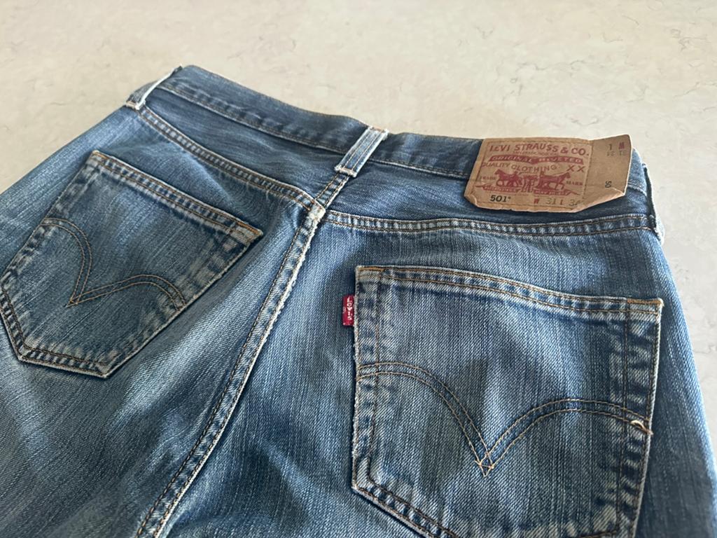 Levis short 501 maat W 31, Ophalen of Verzenden, Gedragen, Blauw, W32 (confectie 46) of kleiner