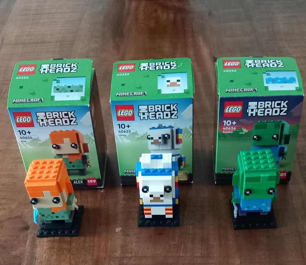 Brickheadz Lego Minecraft 40624 40625 40626, Ophalen of Verzenden, Zo goed als nieuw