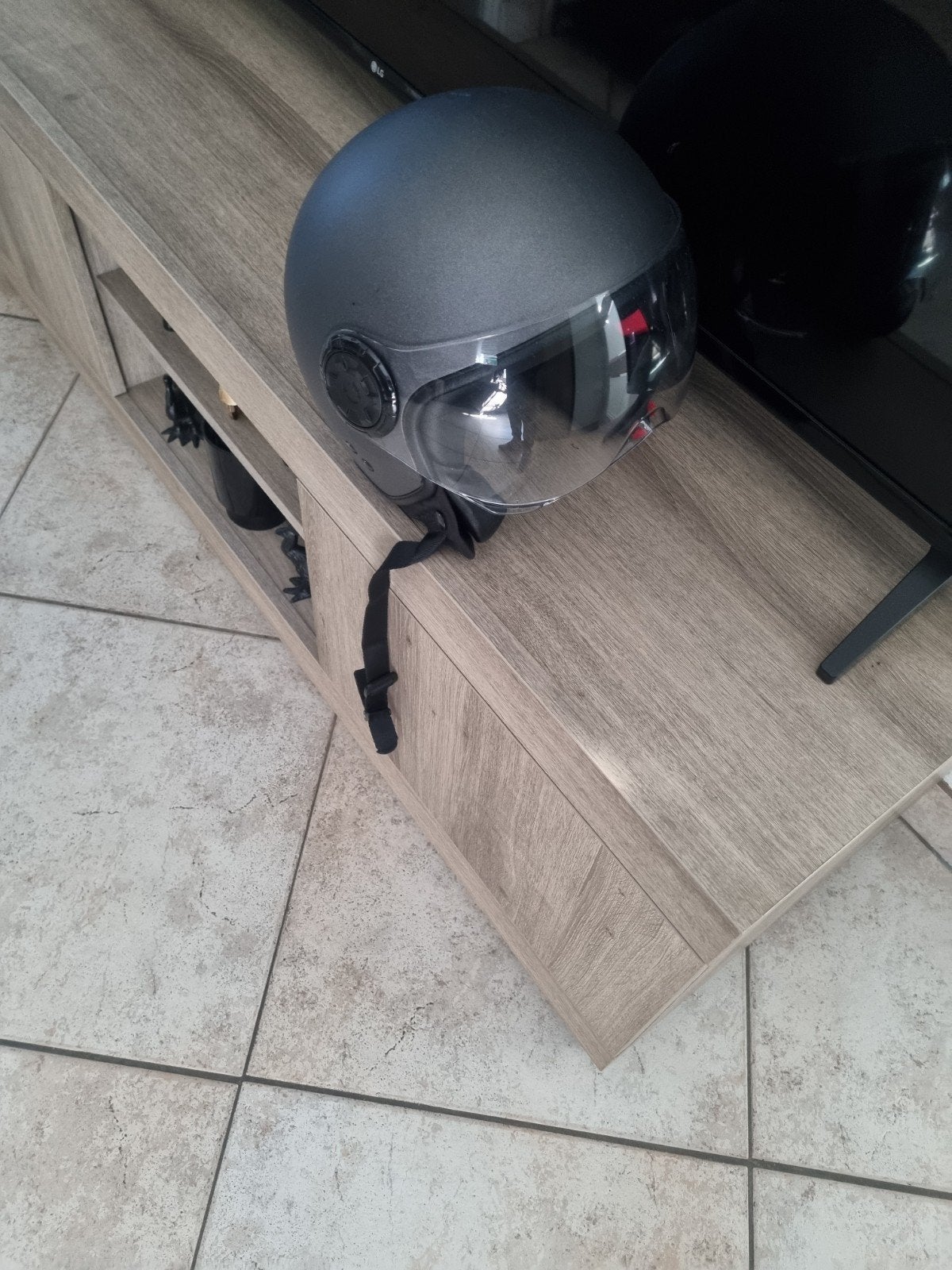 Mooie zwarte helm xl, Ophalen of Verzenden, Gebruikt