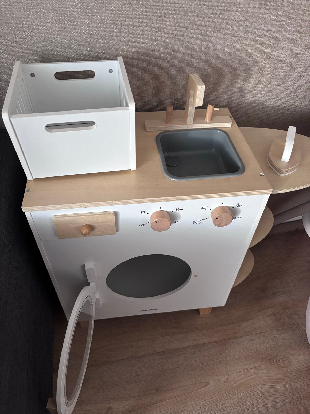 Houten speelgoed wasmachine, Ophalen, Zo goed als nieuw, Jongen of Meisje