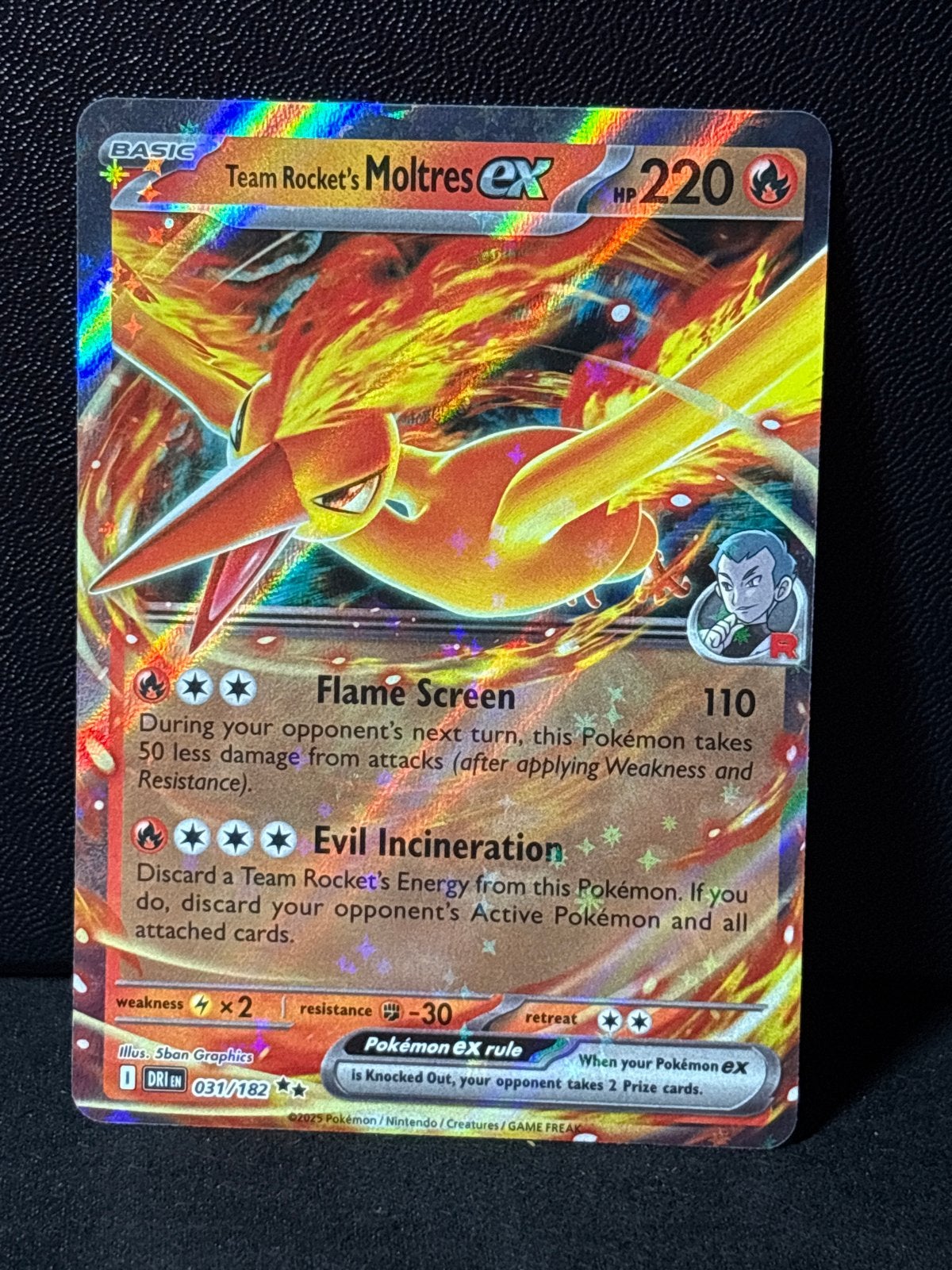 DRI 031 - Team Rocket's Moltres ex, Verzenden, Zo goed als nieuw, Losse kaart, Foil