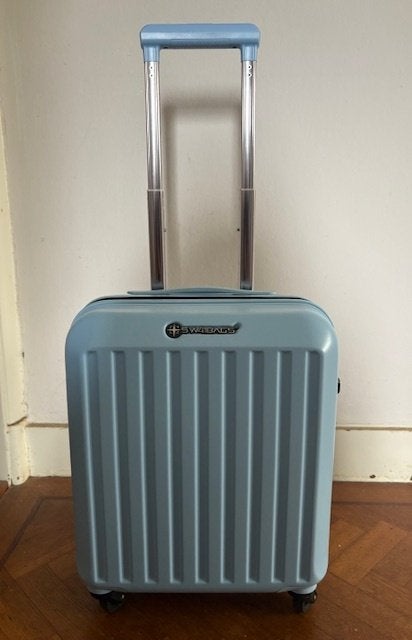 Swiss bag company handbagage trolley koffer 45cm lichtblauw, Hard kunststof, Minder dan 50 cm, Zo goed als nieuw, 35 tot 45 cm