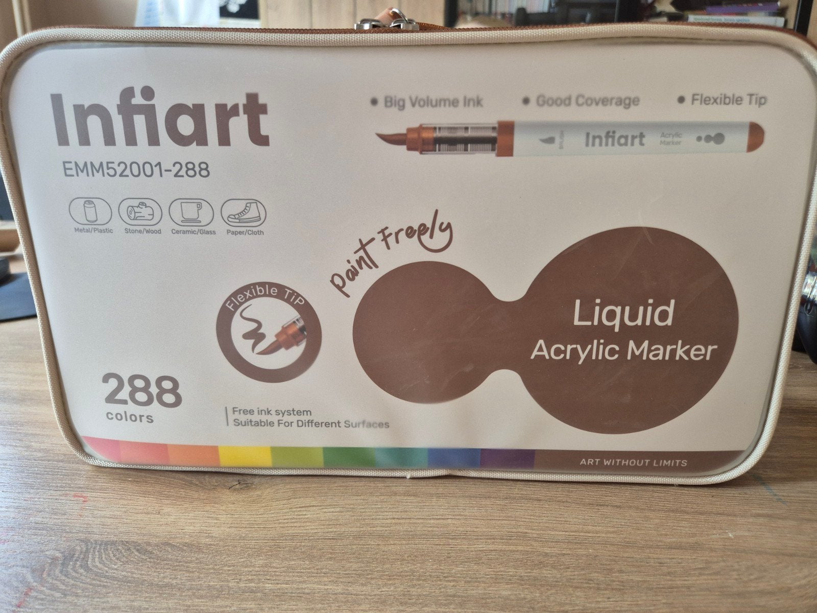 Infiart Liquid Acryl Marker Set - 288 kleuren, Ophalen of Verzenden, Zo goed als nieuw, Acrylverf