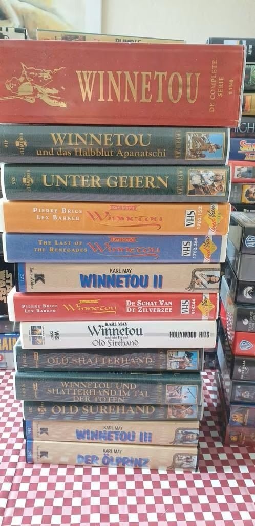 Winnetou Karl May films VHS banden. 14 stuks, Cd's en Dvd's, VHS | Film, Alle leeftijden, Ophalen of Verzenden, Gebruikt, Overige genres