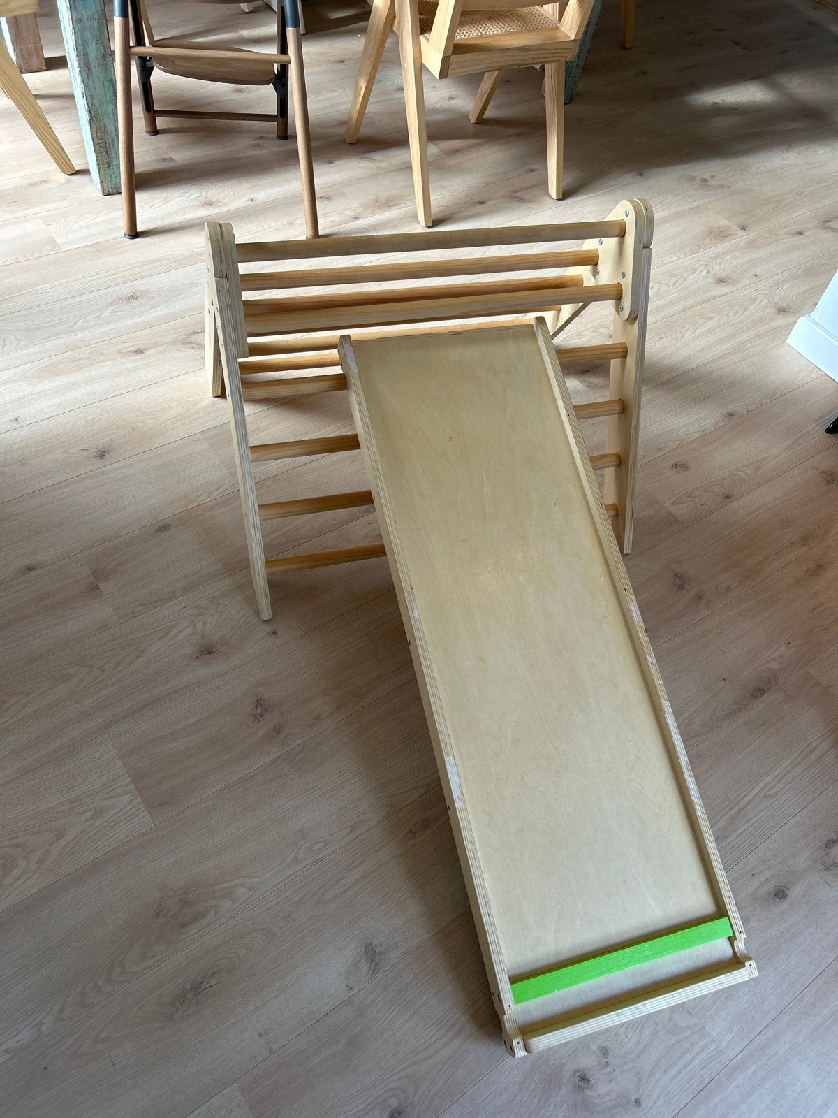 Houten Klimrek met Glijbaan voor Kinderen, Ophalen, Zo goed als nieuw, Glijbaan