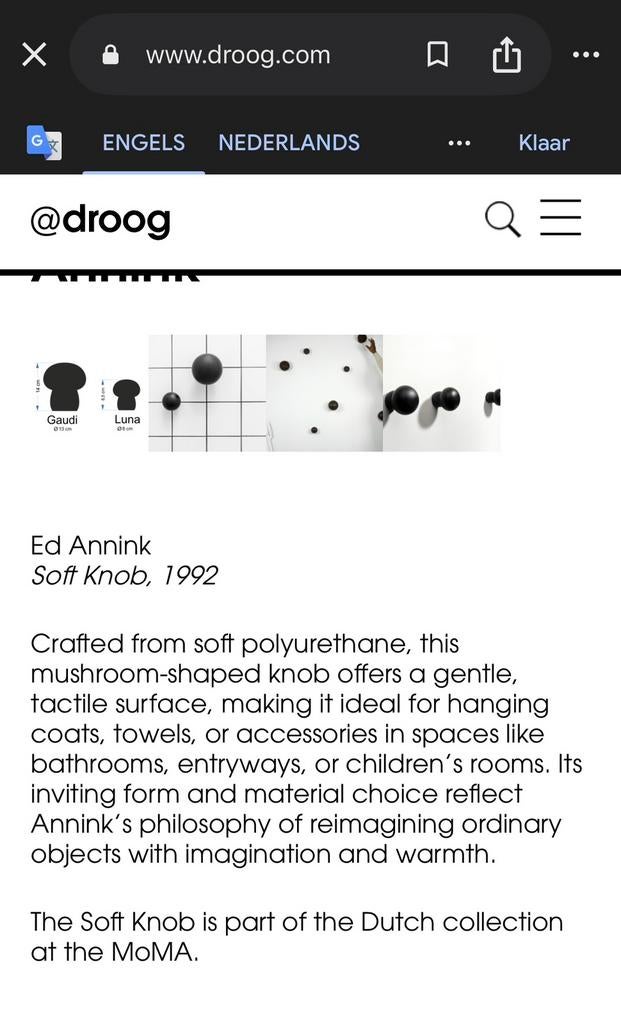 DUTCH DROOG DESIGN set van 12 kapstokhaken ontwerp uit 1992, Huis en Inrichting, Kunststof, Overige typen, Ophalen of Verzenden