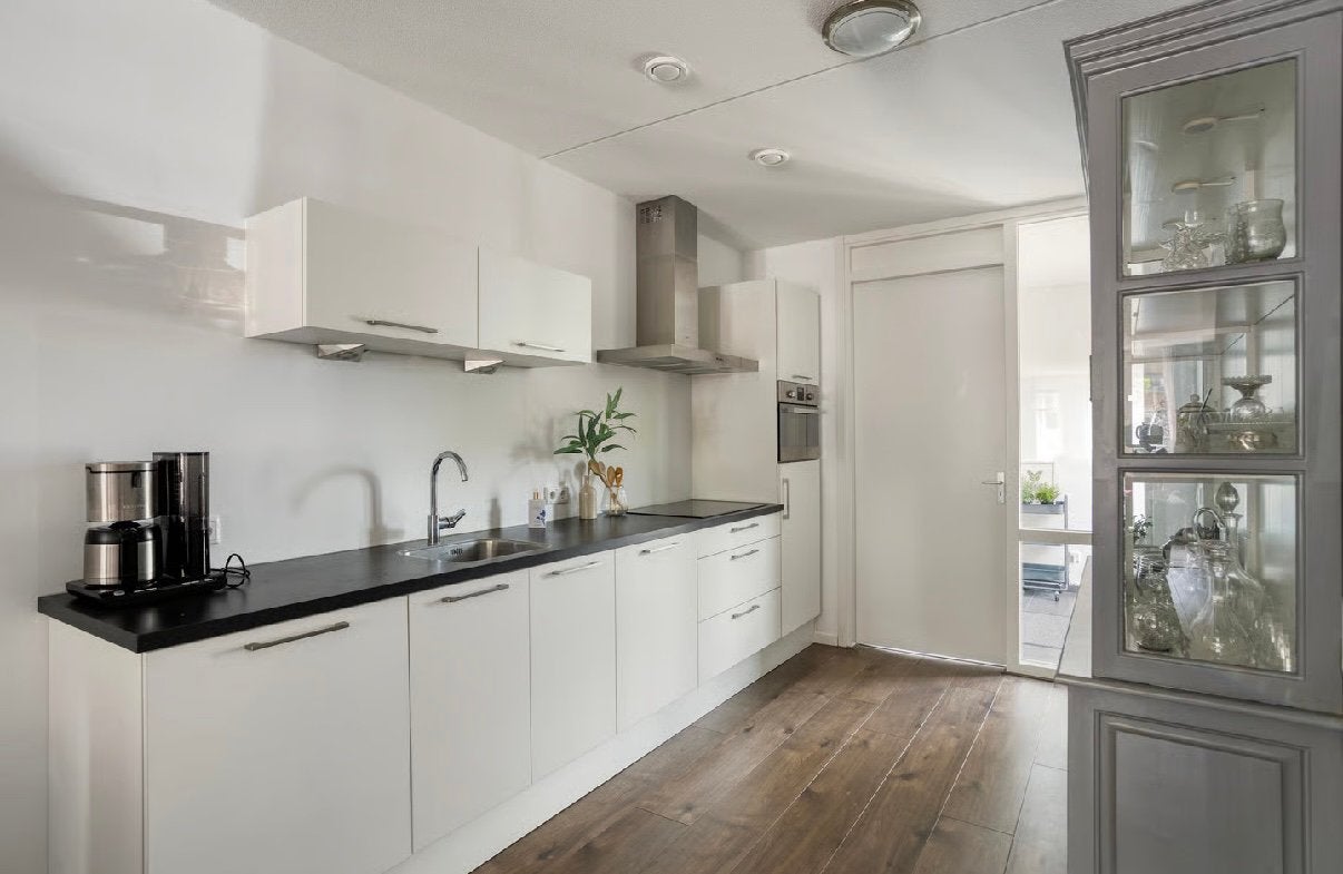 Keuken, Ophalen, Gebruikt, Wit, Enkelwandige keuken