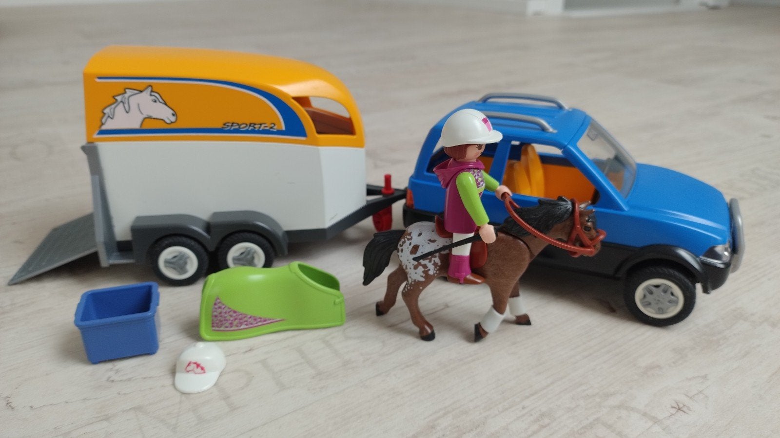 Playmobil Voertuig met Paardentrailer 5223, Ophalen, Complete set, Voertuig, Zo goed als nieuw