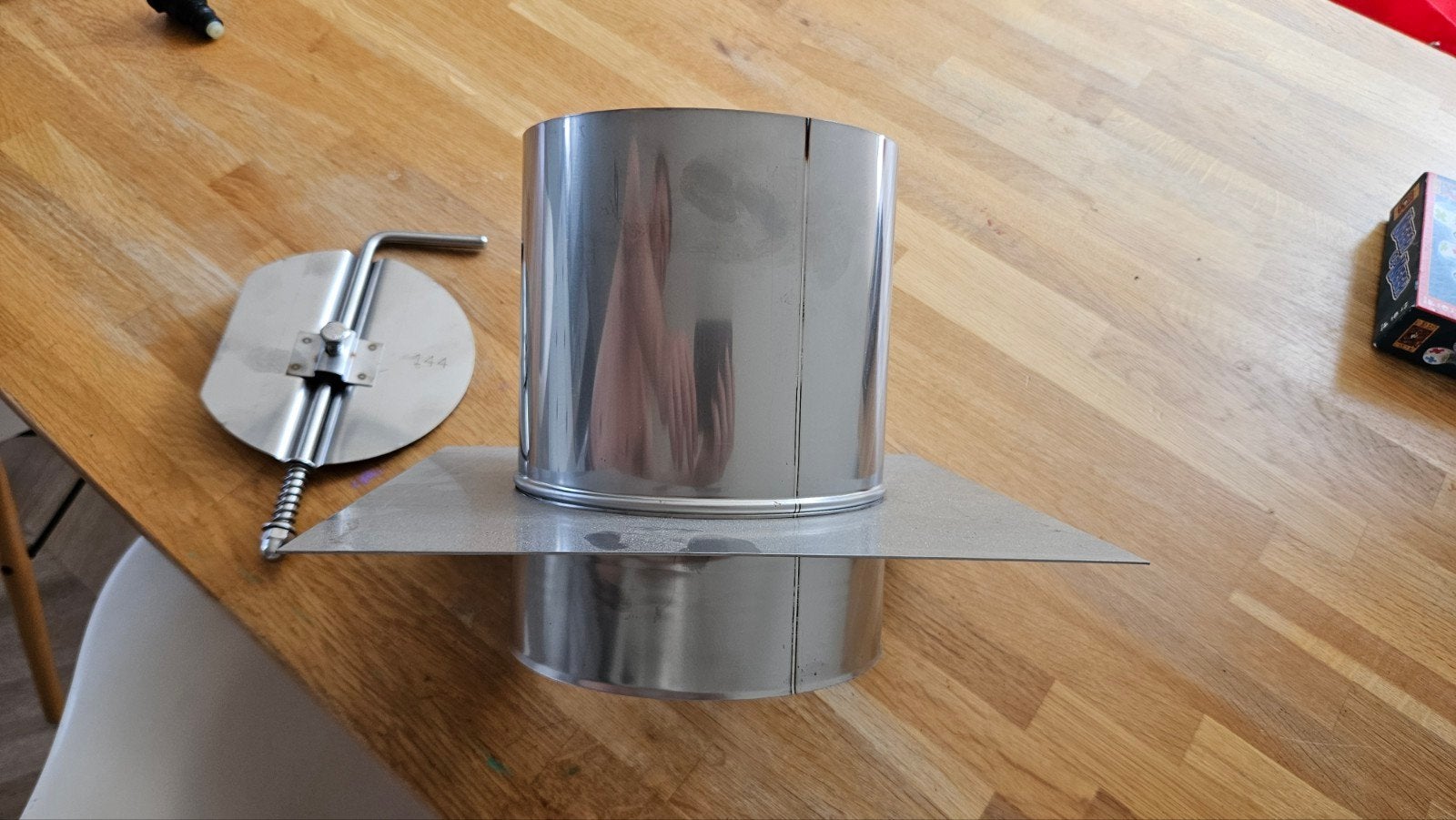 RVS Schoorsteenplaat Topaansluiting 150mm, Nieuw, Ophalen of Verzenden, Rvs, Minder dan 2 meter
