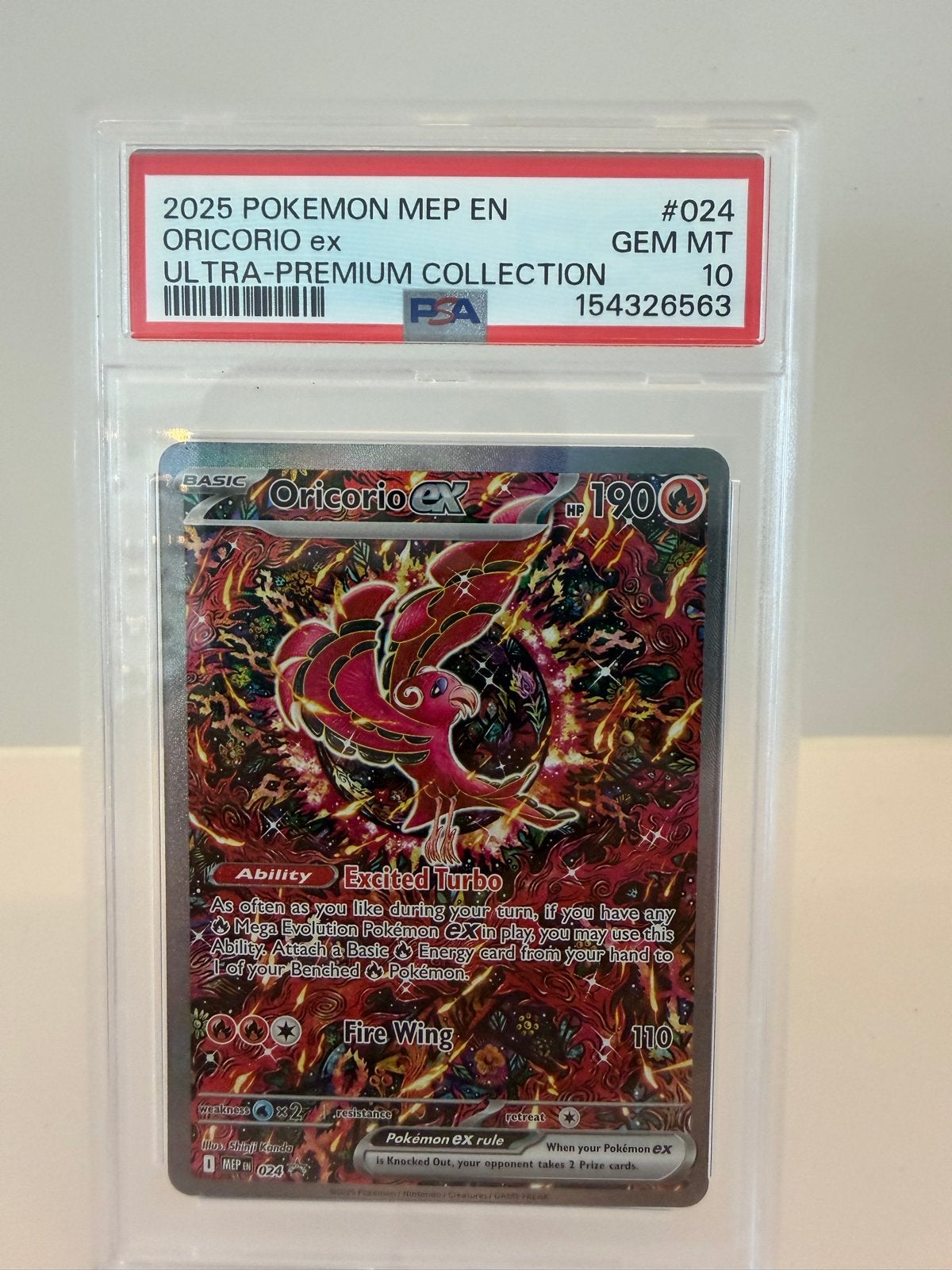 Oricorio ex Ultra Premium Collection PSA 10 GEM MT, Ophalen of Verzenden, Nieuw, Losse kaart
