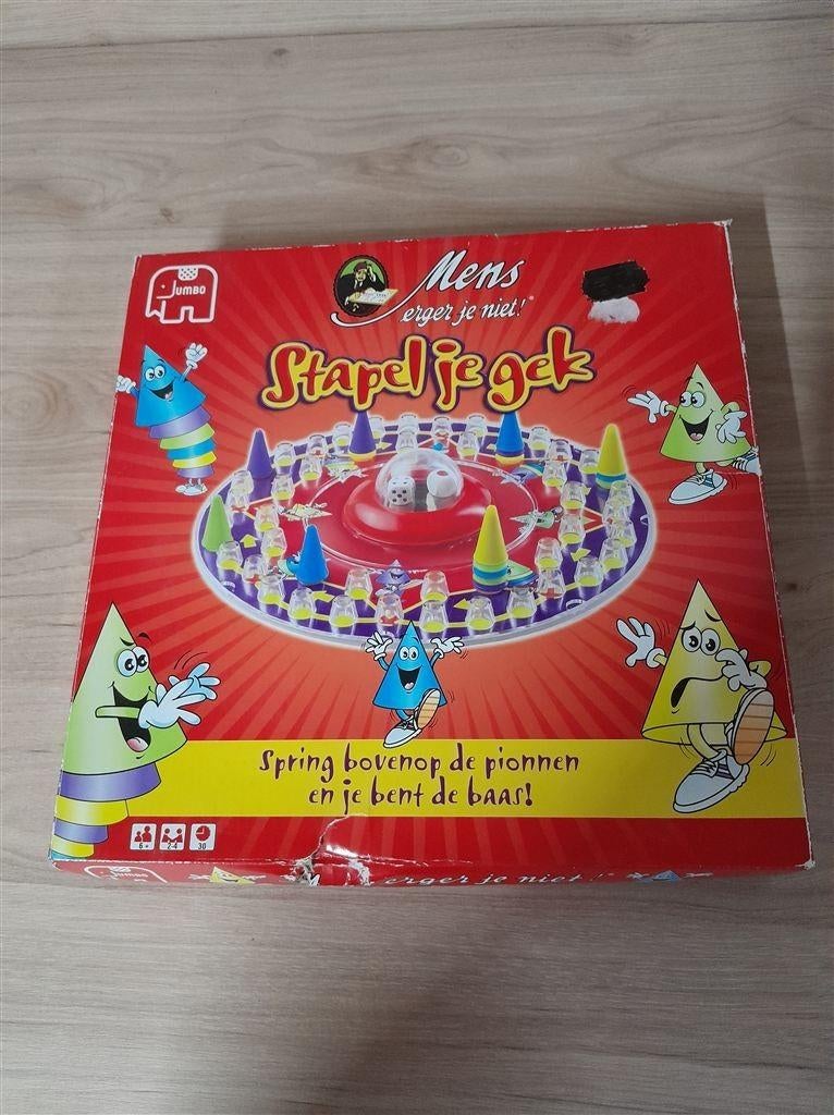 Mens erger je niet stapel je gek - s1667, Hobby en Vrije tijd, Gezelschapsspellen | Bordspellen, Verzenden, Zo goed als nieuw