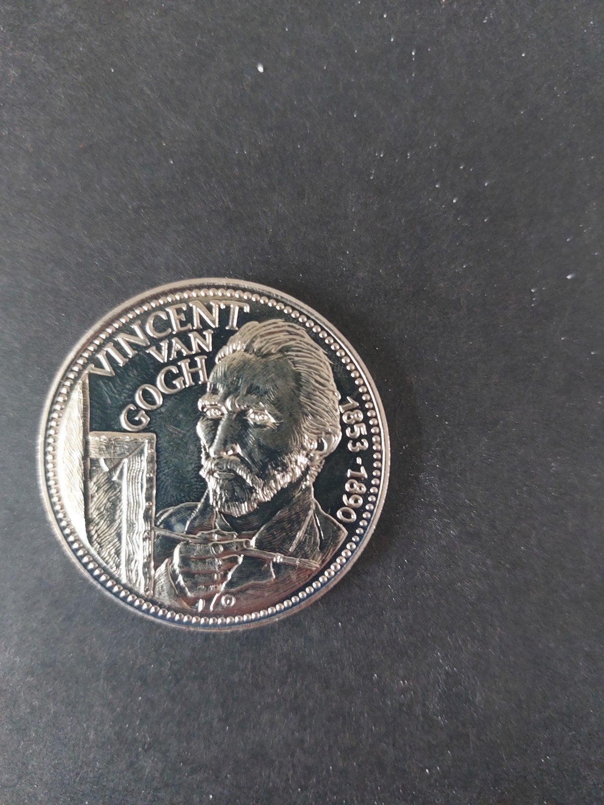 Zilveren 2 1/2 ECU munt 1995 Vincent van Gogh, Postzegels en Munten, Ophalen of Verzenden, Overige waardes, Losse munt, Zilver