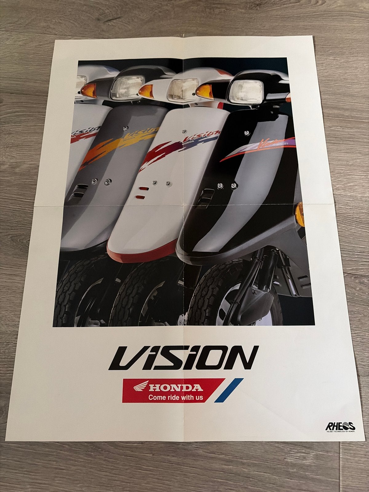 Zeldzame Honda Vision Scooter Poster 1994, Ophalen of Verzenden, Gebruikt