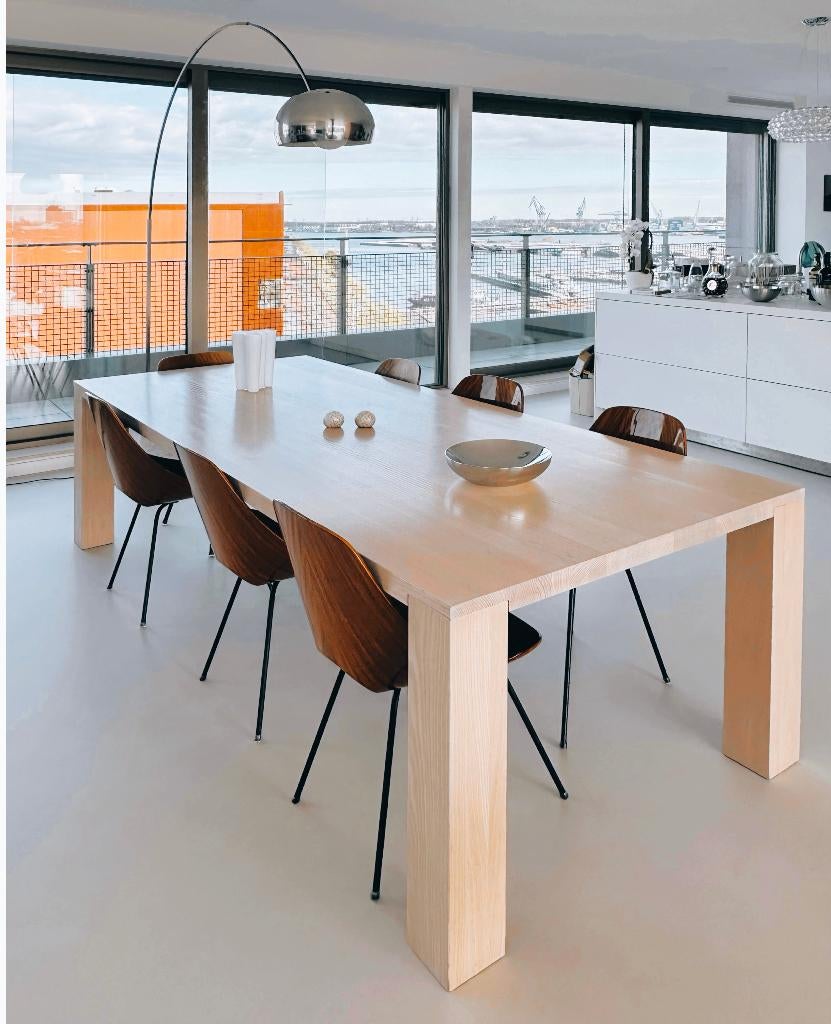 Eettafel Art of Living massief essen Co van der Horst, Ophalen, Gebruikt, Modern, wit, 200 cm of meer