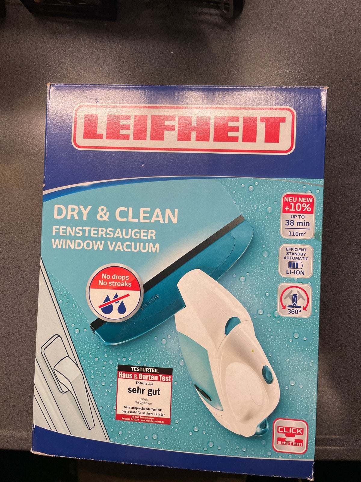 Leifheit Dry & Clean Vensterreiniger - Nieuw, Overige merken, Ophalen of Verzenden, Vloerreiniger, Reservoir