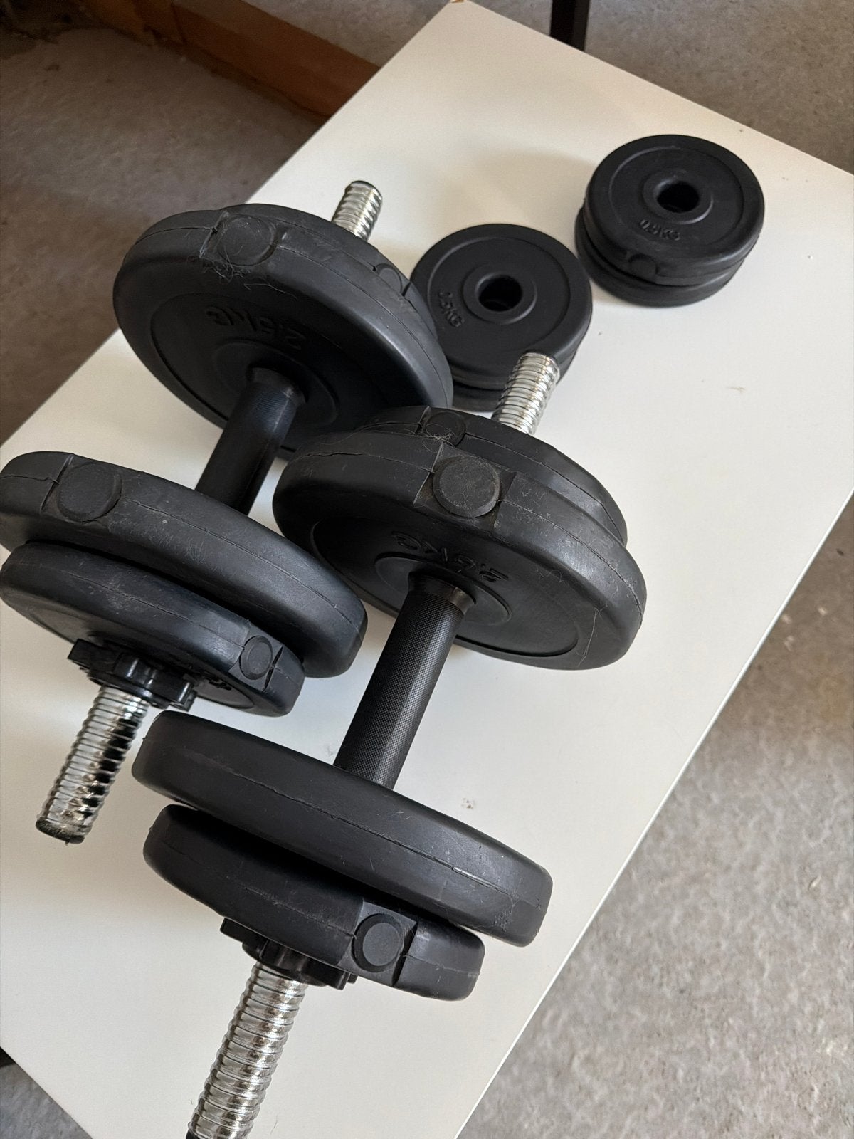 Verstelbare Dumbbell Set, Sport en Fitness, Fitnessmaterialen, Ophalen, Gebruikt, Armen, Dumbbell