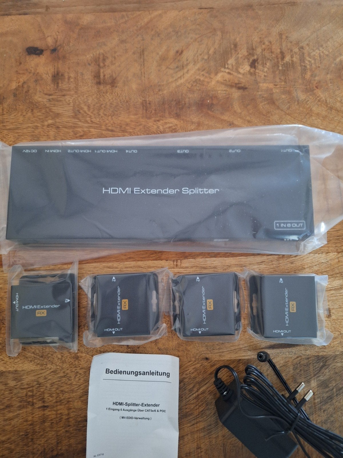 HDMI Extender Splitter 1 ingang 6 uitgangen, Ophalen of Verzenden, Nieuw, Minder dan 2 meter, HDMI-kabel