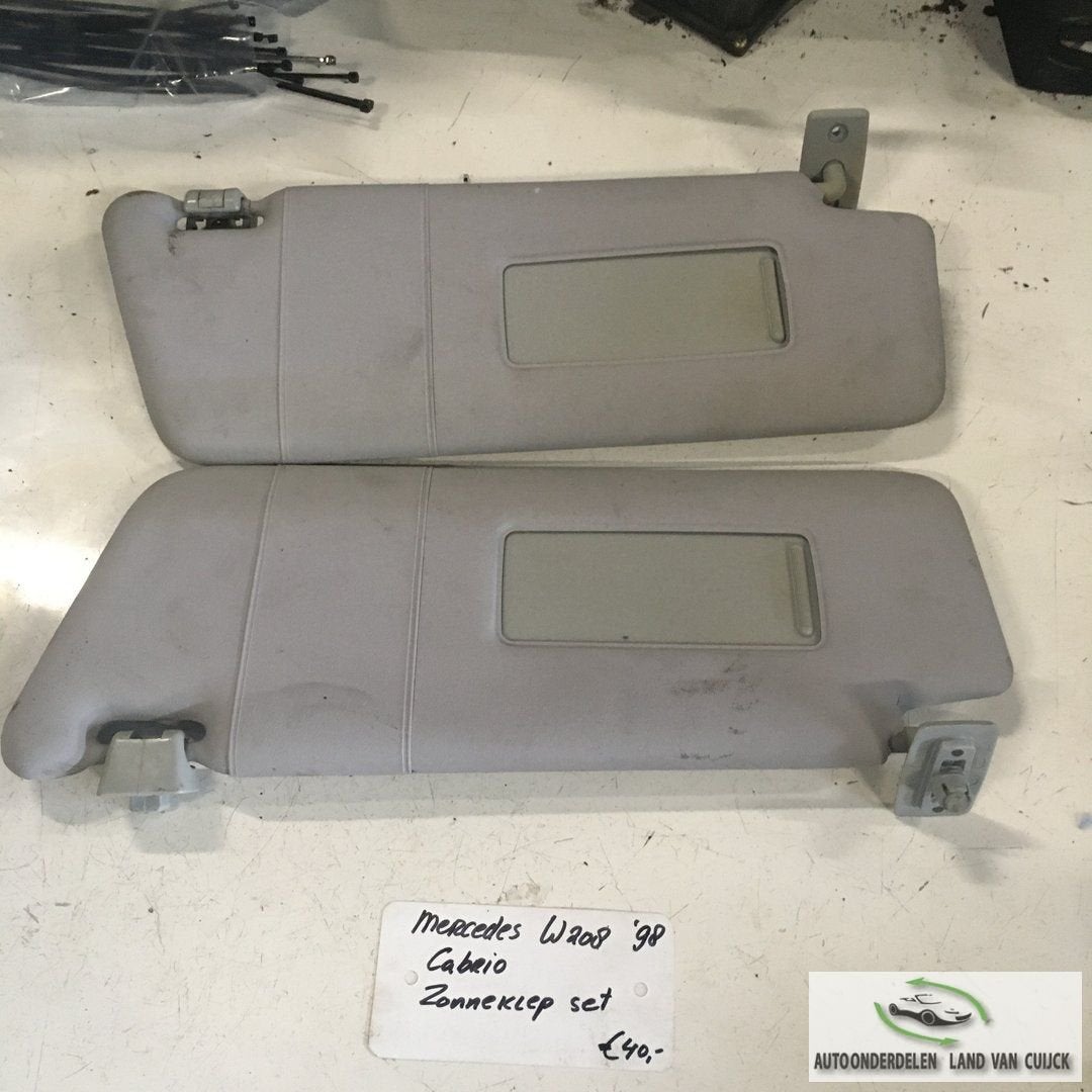Mercedes W208 1998 Zonnekleppen set, Gebruikt, -, -, Ophalen of Verzenden