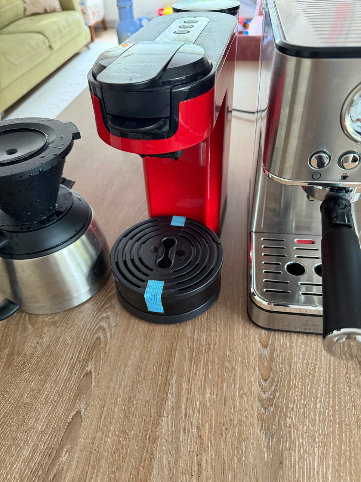 Complete Koffiehoek! Philips Senseo + Espressomachine, Witgoed en Apparatuur, Koffiezetapparaten, Ophalen of Verzenden, Zo goed als nieuw