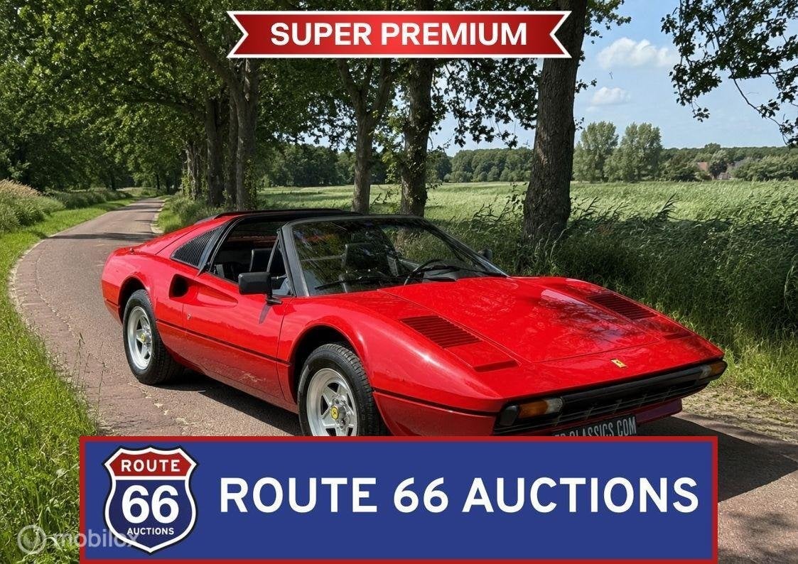 Ferrari 308 GTSi | 1982 | Route 66 Auctions, Auto's, Oldtimers, Overige carrosserieën, Zwart, Bedrijf, Handgeschakeld