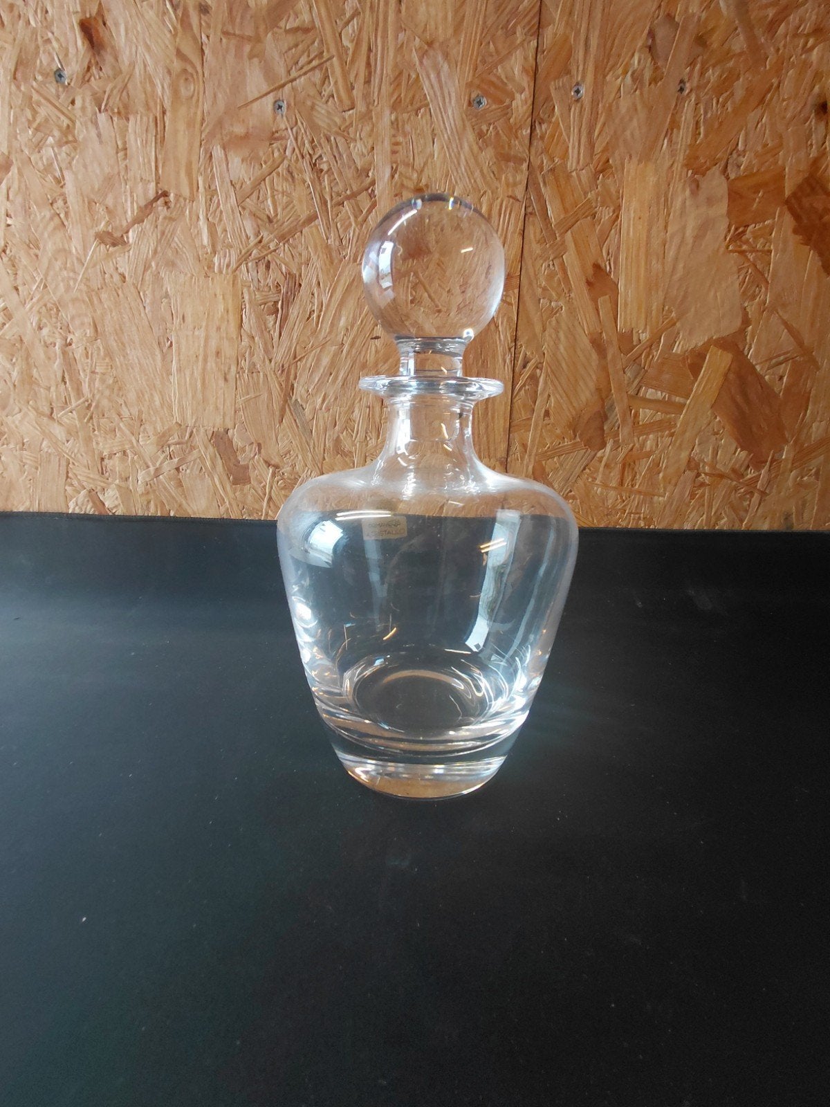 Glazen karaf met stop - 24 cm hoog, Ophalen of Verzenden