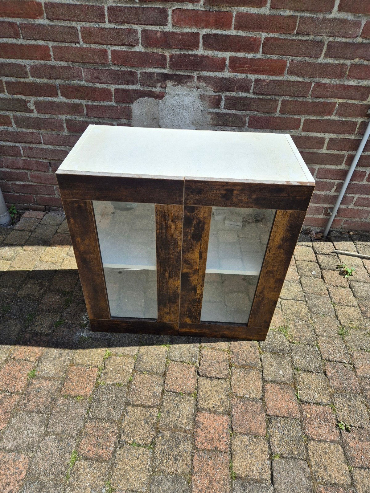 Compacte keukenkast met glazen deuren, Ophalen, Gebruikt