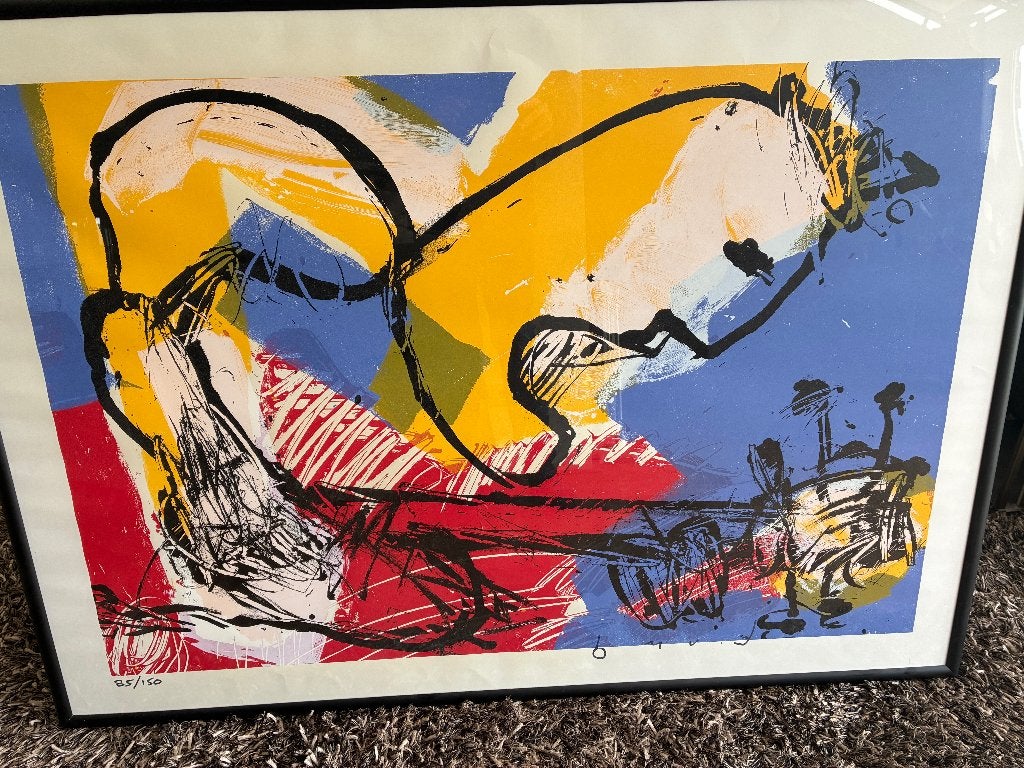 Herman Brood - De Gitarist (Gesigneerd en genummerd), Ophalen, Gelimiteerde oplage, Portret en Figuren, Zeefdruk