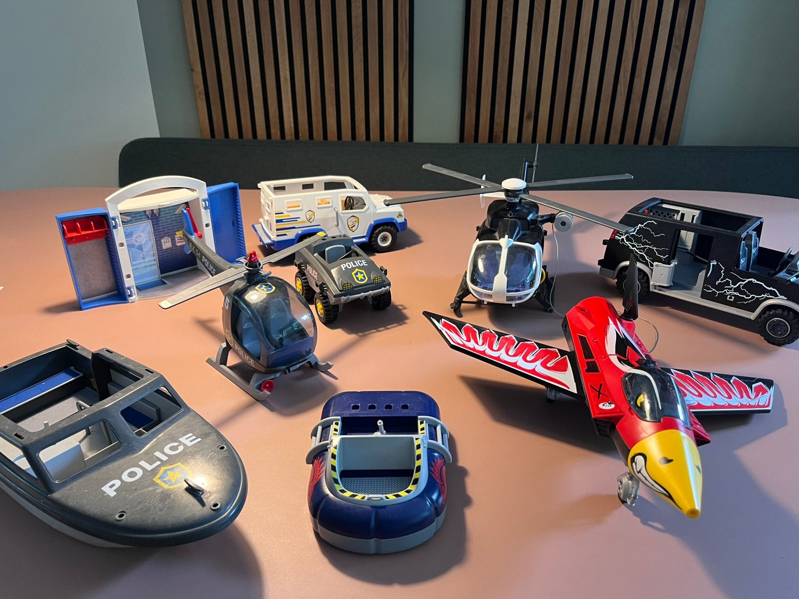 Playmobiel set politie / straaljagers, Kinderen en Baby's, Speelgoed | Playmobil, Ophalen, Zo goed als nieuw