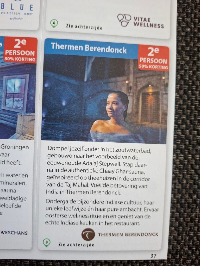 Korting Thermen Berendonk, Twee personen, Kortingsbon, Spa of Sauna