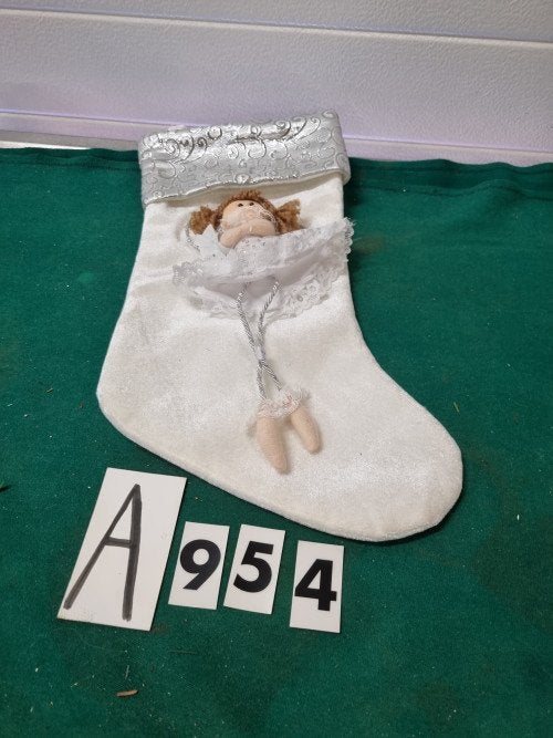 kerstsok met engel [a954], Ophalen of Verzenden, 'T Olde Gre-j, Info@toldegrej.nl, Endepoelstraat 20f Didam