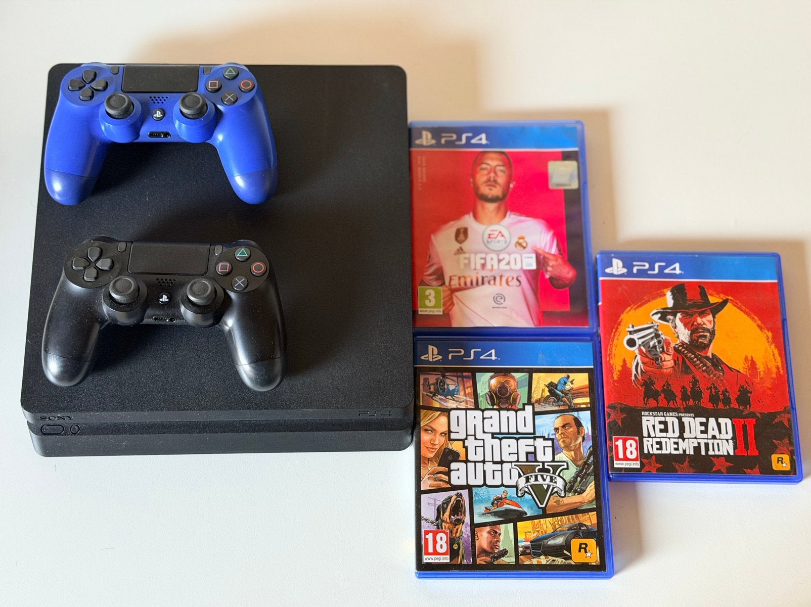 Playstation 4 500GB, Spelcomputers en Games, Spelcomputers | Sony PlayStation 4, Ophalen, Gebruikt, Met 2 controllers, Original