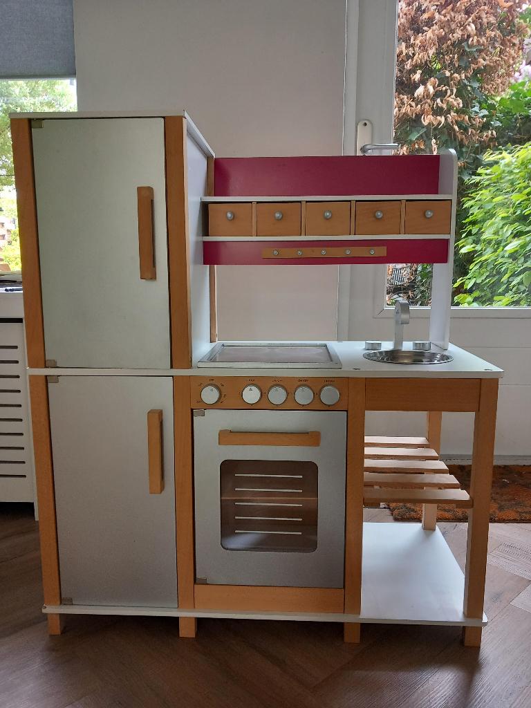 Kinderkeuken met accessoires, Ophalen, Gebruikt, Hout, Speelkeuken