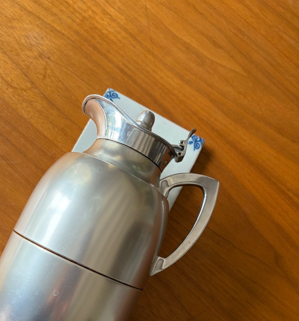 Alfi thermoskan mat chroom 1,0L, Overige materialen, Gebruikt, Thermoskan, Ophalen of Verzenden