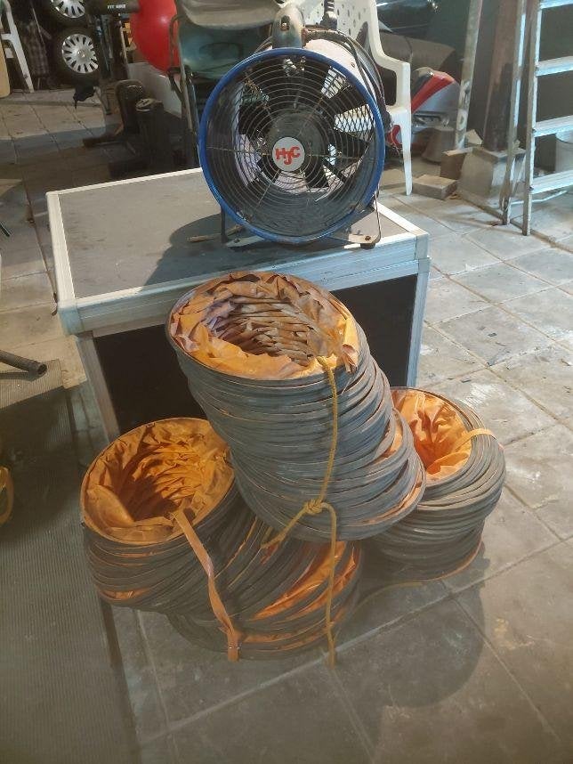 HJC bouwventilator met nieuwe VEVOR slangen 20 meter, Ophalen, Gebruikt