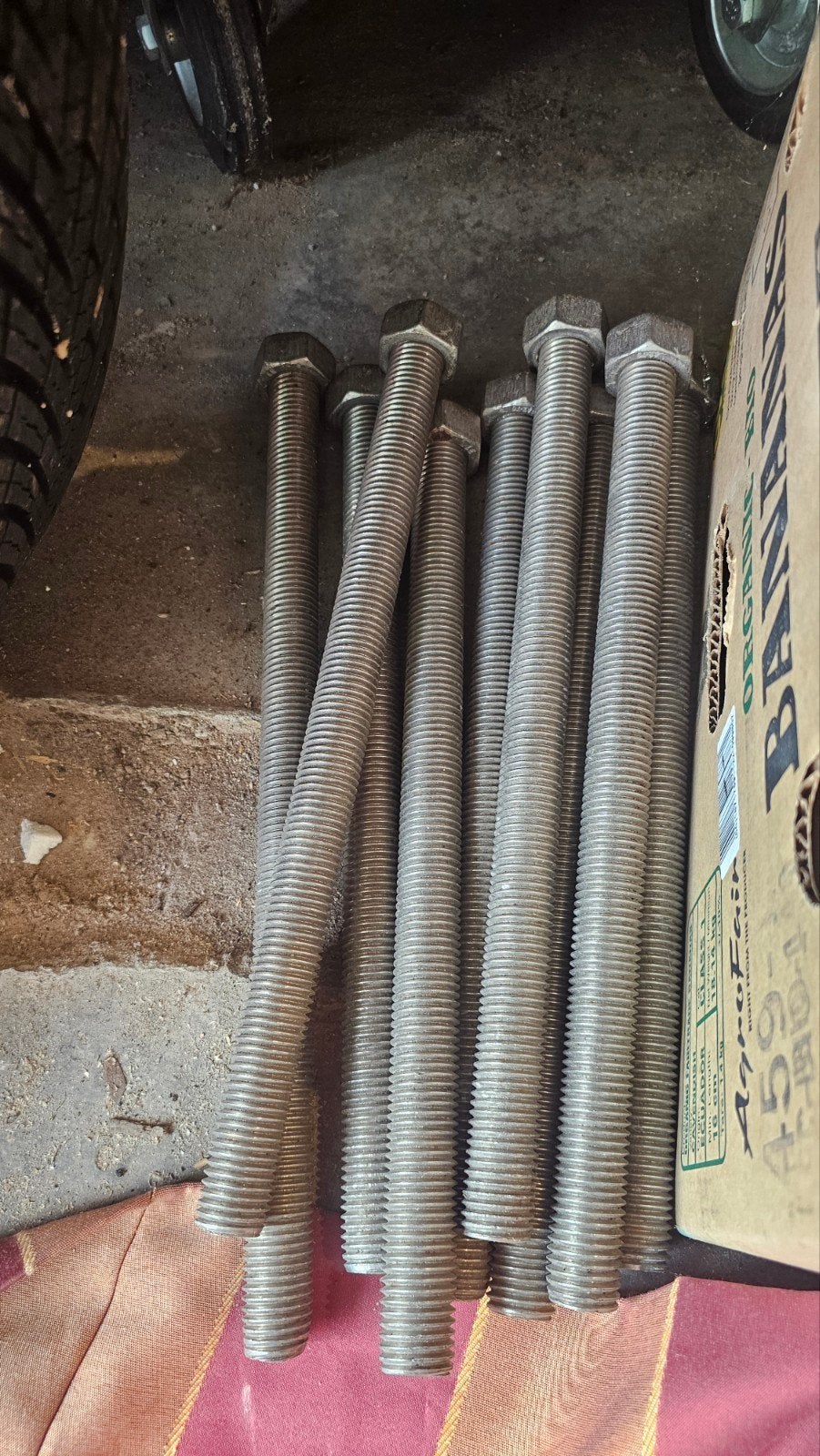 9 m22 Stelpoot draadspindel draadstang moer draagconstructie, Ophalen of Verzenden, Nieuw, 250 mm of meer, Bouten of Moeren