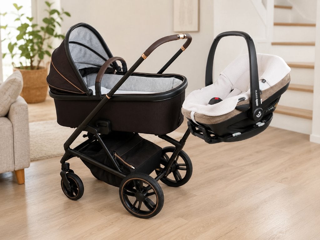 Qute kinderwagen + Maxi-Cosi 360 set, Kinderen en Baby's, Kinderwagens en Combinaties, Ophalen, Gebruikt, Combiwagen, Verstelbare duwstang