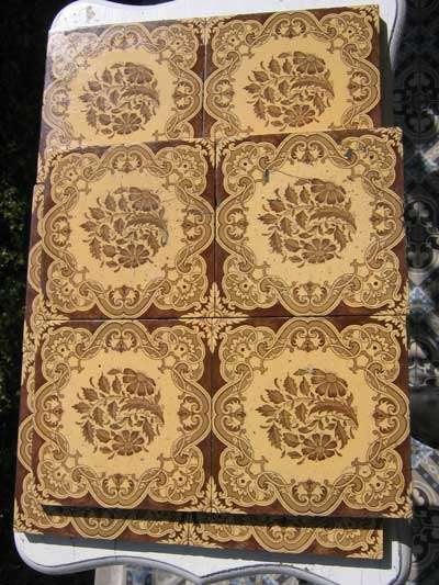 10 Antieke tegels Mintons China Works Stoke on Trent England, Ophalen of Verzenden