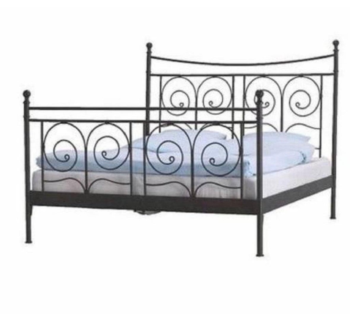 Noresund Ikea bedframe 180x200cm, Ophalen, Zwart, Tweepersoons, Zo goed als nieuw