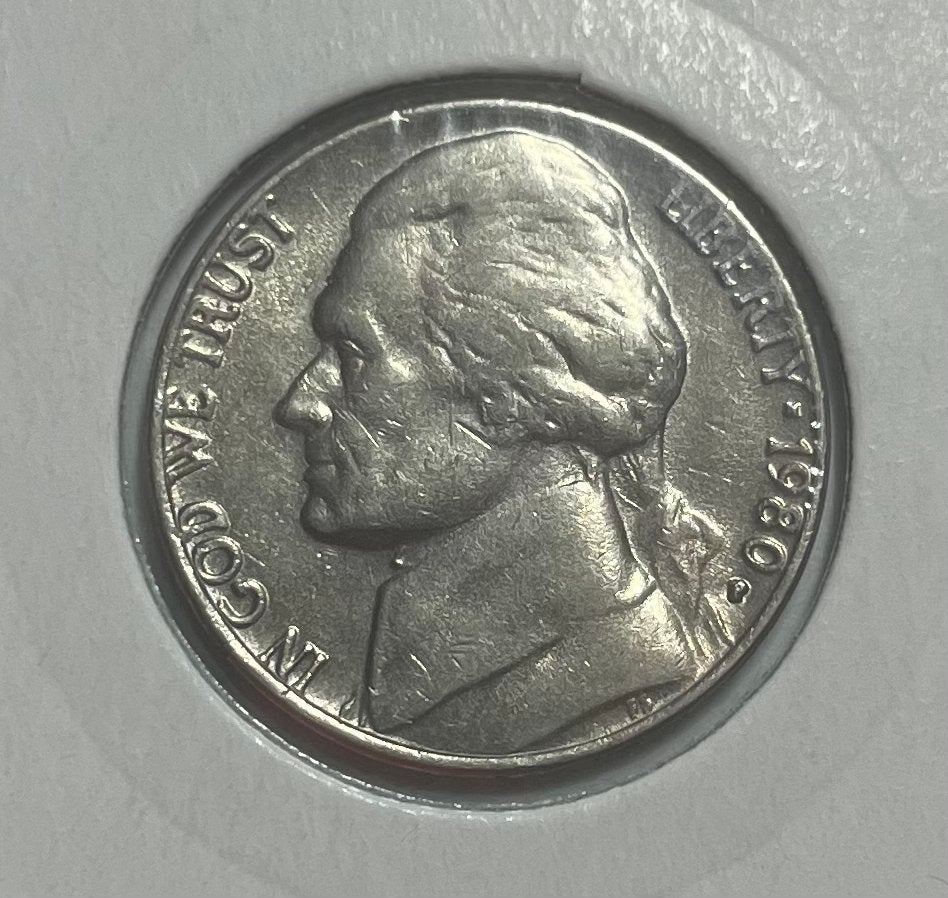 5 cent Amerika 1980, Postzegels en Munten, Munten | Amerika, Ophalen of Verzenden, Noord-Amerika