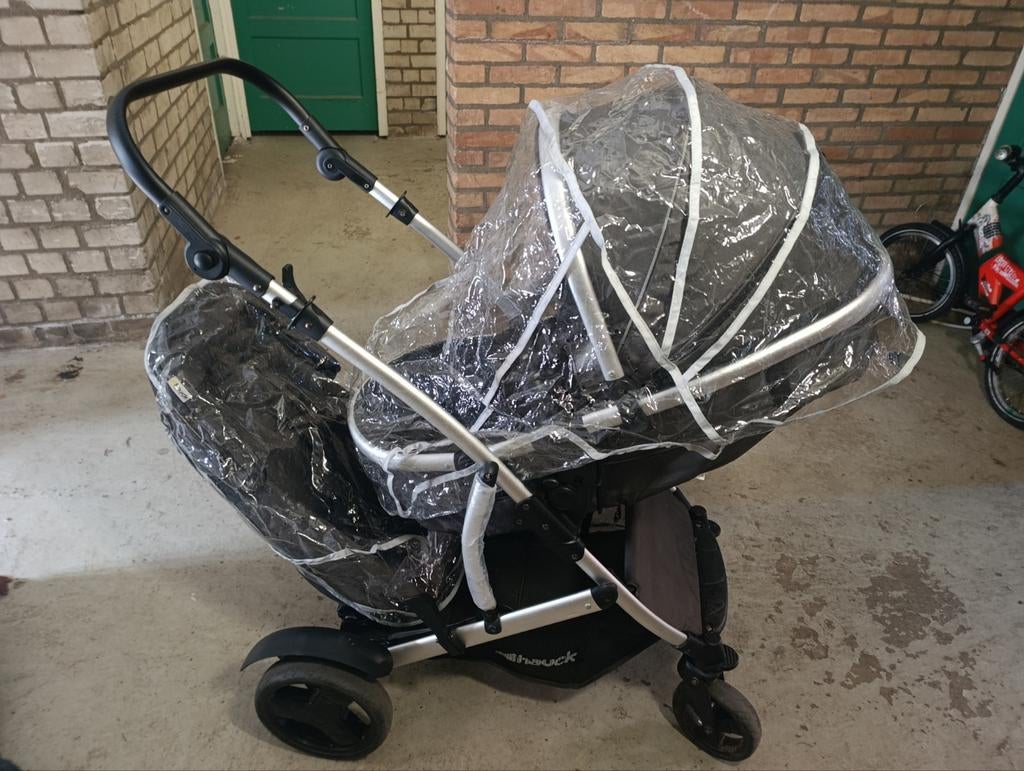 Hauck Duowagen voor Kinderen - Compleet met Regenhoezen, Gebruikt, Duowagen, Ophalen of Verzenden, Kinderwagen