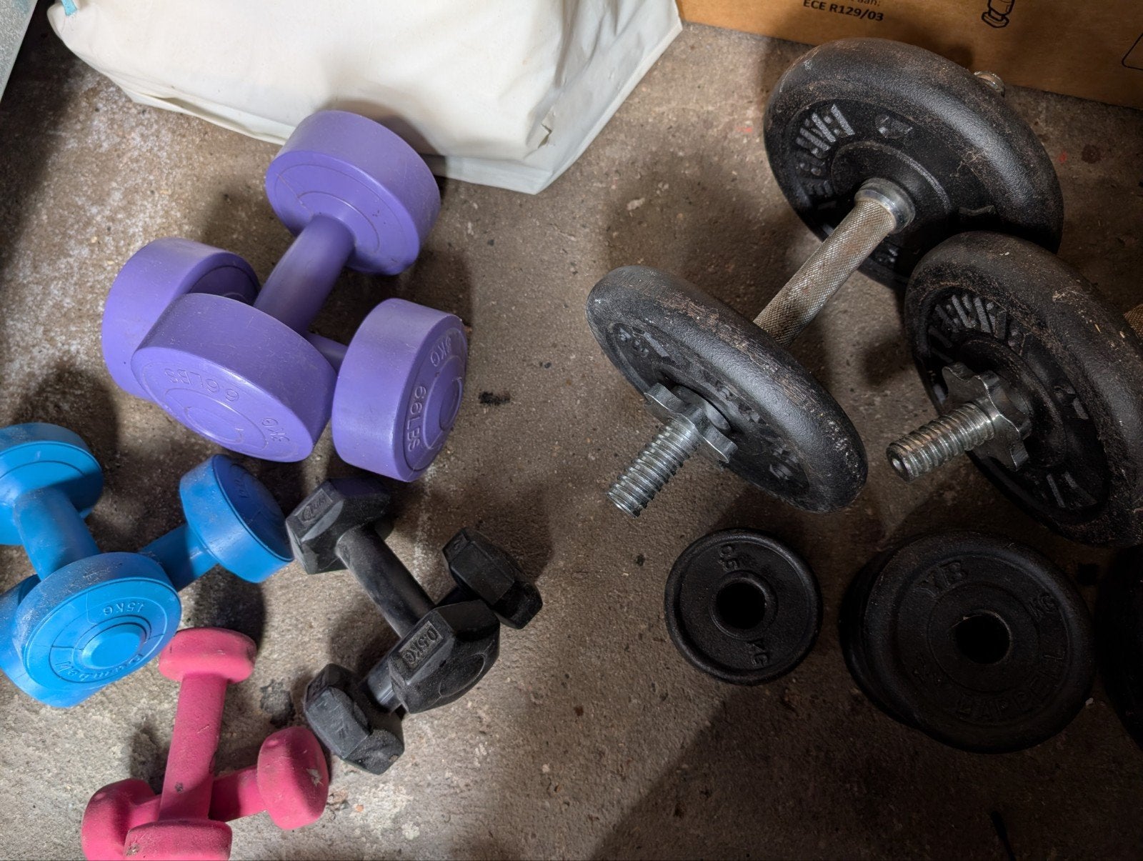 Complete Dumbbellset (62 kg totaal), Ophalen, Gebruikt, Armen, Dumbbell