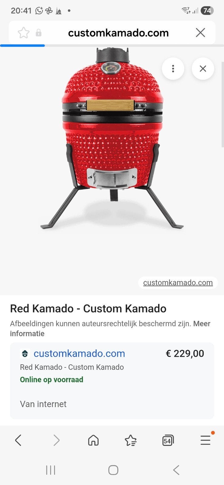 BBQ NIEUW Kamado 12" Rood BBQ, Ophalen, Zo goed als nieuw, Custom Kamado