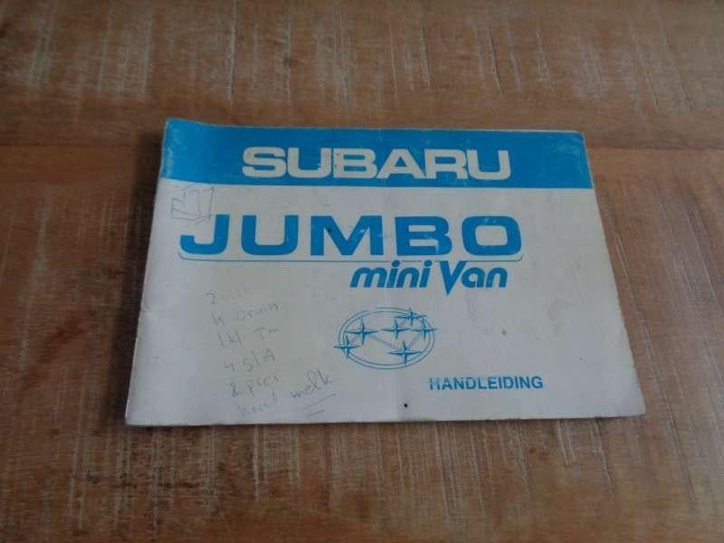 Subaru Jumbo - Handleiding Instructieboekje - Nederlands, Auto diversen, Handleidingen en Instructieboekjes, Verzenden